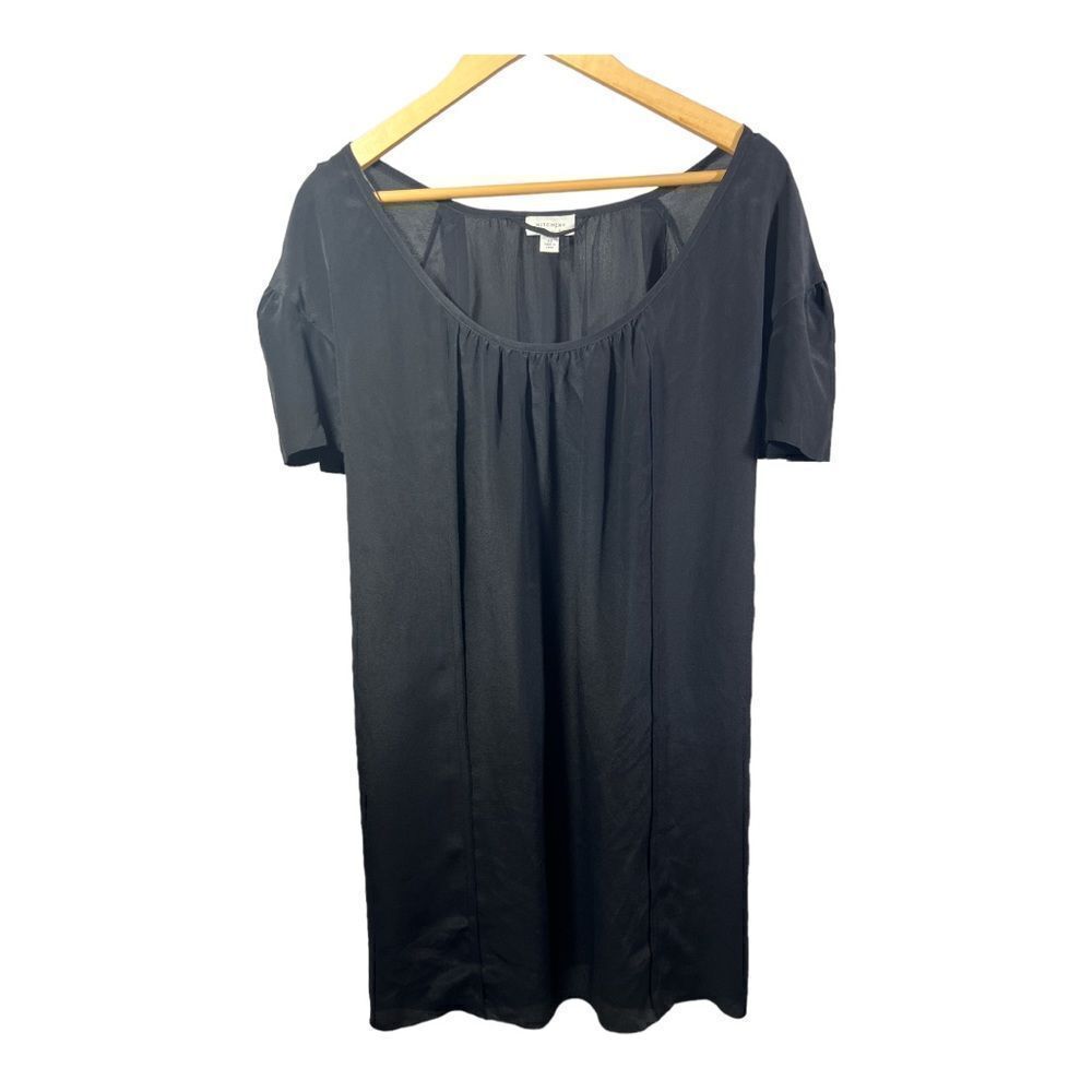 WITCHERY Women's Silk Short Sleeve Mini Dress Black Size Extra Small